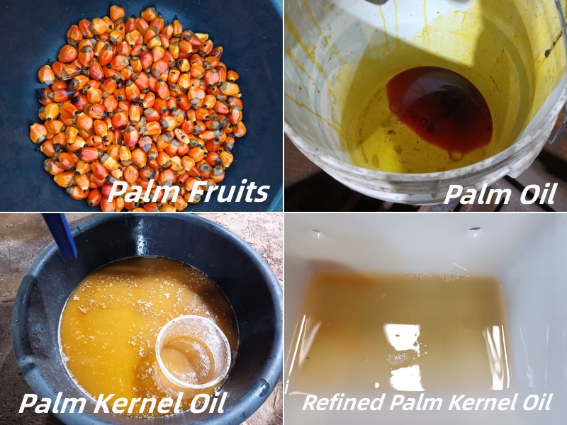 final palm fruit oil and refined palm kernel oil 